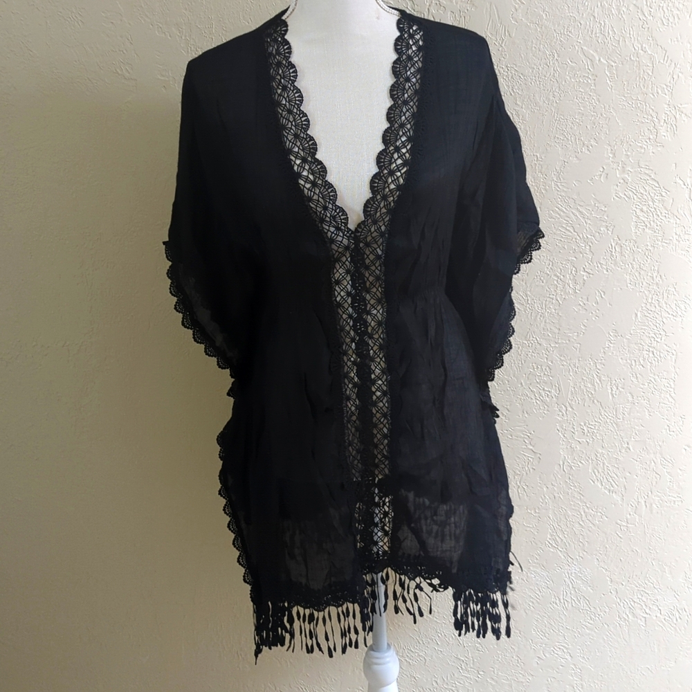 Crochet Trim Kimono